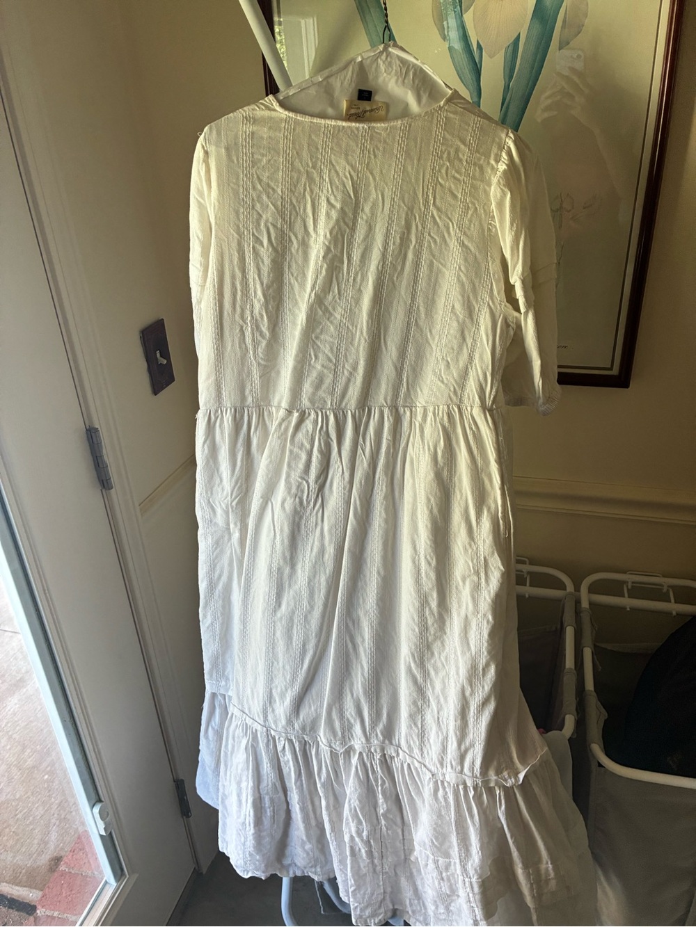 Universal Thread Cream Puff Sleeve Midi Dress - Picture 4 of 4